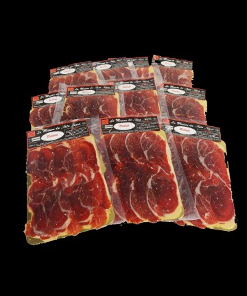 (10 + 1 offerte)  x 80 grs de jambon Bellota affiné à GUIJUELO